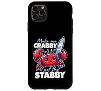 Make Me Crabby Get The Stabby Funny Angry Kawaii Crab Carcasa para iPhone 11 Pro MAX