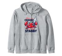 Make Me Crabby Get The Stabby Funny Angry Kawaii Crab Sudadera con Capucha