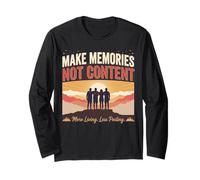 Make Memories Not Content Funny Friends - Regalo para Exteriores Manga Larga