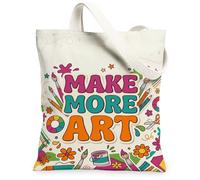 Make More Art - Pinceles de pintura motivacionales de lona, 13 x 15 pulgadas, Varios colores, 13x15 Inch