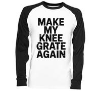 Make My Knee Grate Again Blance Camiseta De Béisbol Unisex White Baseball tee Tshirt Unisex