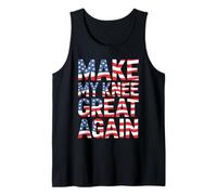 Make My Knee Great Again Humor patriótico USA Camiseta sin Mangas