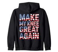 Make My Knee Great Again Humor patriótico USA Sudadera con Capucha
