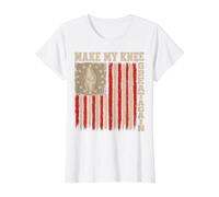 Make My Knee Great Again - Knee Surgery Replacement Recovery Camiseta gráfica económica, Mujer, Blanco, L