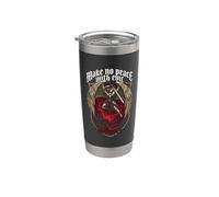 Make No Peace with Evil Archangel Michael Vaso térmico de acero inoxidable de doble pared