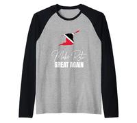 Make Roti Great Again Funny Trinidad and Tobago Trini Flag Camiseta Manga Raglan