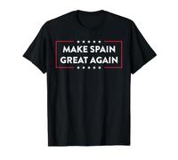 Make Spain Great Again Spanish Espanol Espana Spaniard Camiseta gráfica económica, Hombre, Negro, L