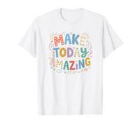 Make Today Amazing Positive Vibes - Cita inspiradora Boho Camiseta gráfica económica, Hombre, Blanco, M