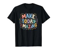 Make Today Amazing Positive Vibes - Cita inspiradora Boho Camiseta gráfica económica, Hombre, Negro, S