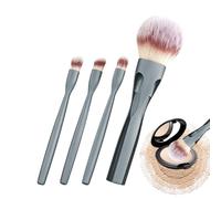 Make Up Brush Kit - 4-in-1 Magnetic Soft Bristles, Portable Cosmetic Brush Tool, Professional Make Up Brushes Set for Face, Powder, Blush, Eyeshadow, Blending, Home, Travel, Party