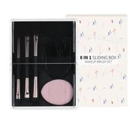 Make Up Brush Sets For Women, 8 Pieces Travel Makeup Brush Set Makeup Accessories With Storage Box, Portable Beauty Tools, Make Up Brushes For Women, Eyes, Cheeks, Lips, 3.15x4.25 inches