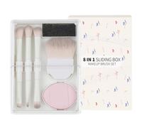 Make Up Brush Sets For Women, 8 Pieces Travel Makeup Brush Set Makeup Accessories With Storage Box, Portable Beauty Tools, Make Up Brushes For Women, Eyes, Cheeks, Lips, 3.15x4.25 inches