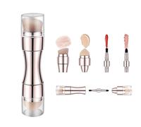 Make Up Brushes, 4 en 1 Double-Ended Retractable Applicator & Multi-Purpose Cosmetic Brush, Compact Eye Lip Face Makeup Tool for Blush, Powder, Eyeshadow, Foundation, and Travel Use for Women Girls