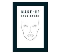 Make-Up Face Chart | 100 practice template | A4 size | high quality white paper: Make-Up Face Chart | 100 practice template | A4 size | high quality white paper