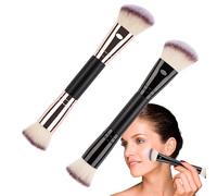 Make-up-Foundation-Pinsel | Concealer-Mischpinsel mit Doppelkopf | Glatter Gesichtsapplikator aus Kunstfaser für Puder, Creme, Flüssigkeit, professionales Kosmetik-Tool für Frauen und Erwachsene, täg