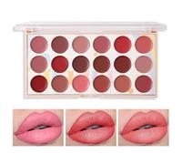 Make-up Mattroter Lippenstift, Lippenstift-Palette,Wasserfeste Lippenpalette Lippenstiftpalette mit 18 Farben | feuchtigkeitsspendende Lippencreme-Palette für Make-up-Anfänger und Sc