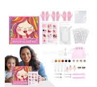 Make Your Own Lip Care Gloss Set, Handmade Creative Glittery Beauty Kit, Fun Portable Skincare Craft Gift for Family Friends Colleagues Kids Travel Party and Activity