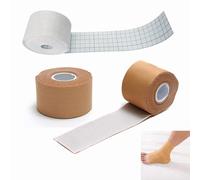 MakEast Cinta rígida de 38 mm x 9,1 m para prevención de ampollas, cinta de rodilla o pies para mochileros, caminar, correr, senderismo, escalada en zapatos o calcetines, con un combo de 5 x 10 m