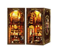MAKEASY Book Nook de Madera, Kit de Casas Miniaturas para Montar para Construir Maqueta Libreria 3D, Decoración para Estantería de Biblioteca, Regalo Creativo - Taller de Costura