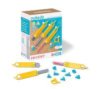 Makedo INVENT, kit de herramientas de construcción de cartón reciclado en caja de herramientas grande (360 piezas), juguetes educativos STEM + STEAM para aprendizaje en el aula, herramientas
