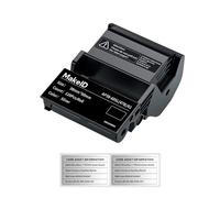 MakeID Cinta de PET para Etiquetadora Profesional EP53 - 120 Etiquetas, Fondo Plateado con Letras Negras, 38 mm x 60 mm, para Identificación de Dispositivos en Interiores