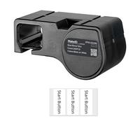 MakeID Cinta de PET para impresora de etiquetas industrial D50 - Negro sobre Blanco, 50 mm x 20 mm, uso interior/exterior, seguridad, gestión de activos, etiquetado eléctrico(340 hojas)