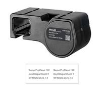 MakeID Cinta de Tela de Nailon para impresora de etiquetas industrial D50 - Negro sobre Blanco, 50 mm x 5 m, uso interior/exterior, seguridad, gestión de activos, etiquetado eléctrico