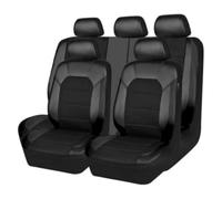 MaKeMoney 9 Piezas Cuero Fundas Asientos Coche para Peugeot 207 207CC 207 SW 206 206CC 206 SW 208 307 308 2008 3008, Cuero Fundas Asientos Coche Interior Accesorios, C/Black