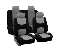 MaKeMoney 9 Piezas Cuero Fundas Asientos para V-W New Beetle Cabrio (1Y7) 2002-2025, Juego Completo Delanteros y Traseros Cubreasientos Protector Accesorios, D/Black Gray