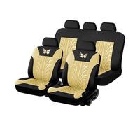 MaKeMoney 9 Piezas Fundas Asientos Coche para KIA Kia Pro Cee'd I 2011 2012 2013 2014 2015 2016 2017, Delanteros y Traseros Juegos de Cubreasientos Accesorios, G/Beige
