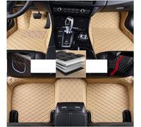 MaKeMoney Alfombrillas Coche para TOU-Areg 2010-2018(LHD), Cuero Cobertura Completa Protección Alfombrillas Antideslizante Alfombras Accesorios, E/Beige