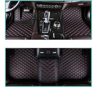 MaKeMoney Coche Alfombrillas De Cuero para MG HS 2018-2024(LHD), Coberturatotal Delanteras Traseros Esteras Moqueta Coche Accesorios, C/Black Red