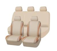 MaKeMoney Coche Fundas Asientos para Dacia Sandero Stepway 3.Gen 2.Gen 2012-2026, Delanteros y Traseros Juegos de Cubreasientos Impermeables Accesorios, I/Beige 2