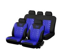 MaKeMoney Coche Fundas Asientos para Ford kuga PHEV 2021-2025, 9 Piezas Cuero Fundas de Asiento de Coche Completo Juegos Accesorios,A/Blue