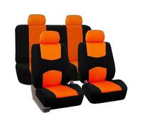 MaKeMoney Coche Fundas Asientos para V-W T6 California 2016-2025, Cómodo Transpirable Delanteros Traseros Seat Cover Interior Accesorios, E/Orange