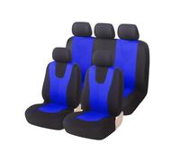 MaKeMoney Fundas Asientos Coche para Fiat Grande Punto (2006-2012), Delanteros Y Traseros Cómodo Juegos De Cubreasientos Accesorio,D/Black Blue