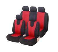 MaKeMoney Fundas Asientos Coche para Renault Captur 2013-2025, Delanteros Y Traseros Cómodo Juegos De Cubreasientos Accesorio,A/Black Red