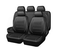 MaKeMoney Fundas Asientos Coche para Toyota Yaris 2000-2026, Cuero Front Rear Cushion Cover Cubreasientos Antideslizantes Accesorios,D/Black Grey