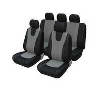 MaKeMoney Fundas Asientos Coche para Volvo XC40 XC 40 2018-2025, Delanteros y Traseros Juegos de Cubreasientos Coche Protección Accesorios,E/Black Gray
