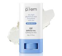 MAKEPREM UVA UVB Defense Me Calming Sun Stick Sunblock SPF 50+ PA++++ 0.7 Oz VEGAN Sensitive Oily Acne-Prone Skin Reef-Safe Mineral Sunscreen Non-Nano No Chemical UV Protection Non-Greasy Sticky Kids