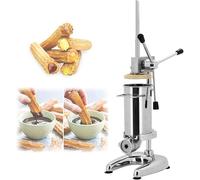 Maker Machine 2l/3l Manual Spanish Donut Churrera con 5 moldes - Equipo de aperitivos de llenado vertical - Churrera española comercial, 2L