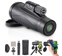 Makerfire Telescopio monocular de 12 x 50 pulgadas para adultos y niños, de alta potencia, compacto, de bolsillo pequeño, telescopios monoculares portátiles con smartphone para caza, observación de