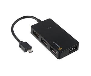 MakerSpot Micro USB OTG Hub para Raspberry Pi Zero 4 puertos de alta velocidad de sincronización y extensión adaptador también funciona con Android Tablet Raspbian Jessie Linux