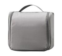 Makeup Bag Compartments, Portable Cosmetic Organizer, 7.48 X 7.09 X 2.36in, Travel Makeup Case, Water Resistant Design, Versatile Storage Pouch for Jewelry and Cosmetics (Gray)