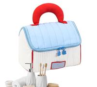 Makeup Bag, Cosmetic Organizer, 7.87x5.71x2.95 Inches House Shape Handheld Toiletry, Storage Pouch for Road Trip, Business, Commute, Backpacking, Gym and Women Girls Us, riferimento