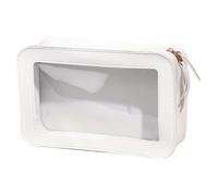 Makeup Bag, Cosmetic Pouch, Portable Waterproof Transparent Toiletry Organizer for Women, Travel, The Gym, or Daily Use, 9.06x6.1x2.76 Inches, 130g, PVC Material
