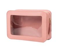 Makeup Bag, Cosmetic Pouch, Portable Waterproof Transparent Toiletry Organizer for Women, Travel, The Gym, or Daily Use, 9.06x6.1x2.76 Inches, 130g, PVC Material