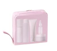 Makeup Bag for Travel,Parallel Makeup Bag - Large Capacity Organizer Case with Compartments Waterproof Storage for Home Camping Hotel Women Toiletries Business Trip