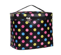 Makeup Bag Large Capacity - Square Women Toiletry Travel Organizer Bags, Multifunctional Cosmetic Bag, Colorful Dots Design Large Makeup Bag Pouch, Packing Organizer Bag, Portable Toiletry Bag