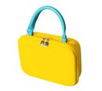Makeup Bag, Small Make Up Bag, Portable Flexible Storage, Multiple Compartments, 9.45x3.15x7.09 Inches, Easy Carry, for Family, Friends, Outdoor, Gym, Travel, Colleagues, amarillo, riferimento
